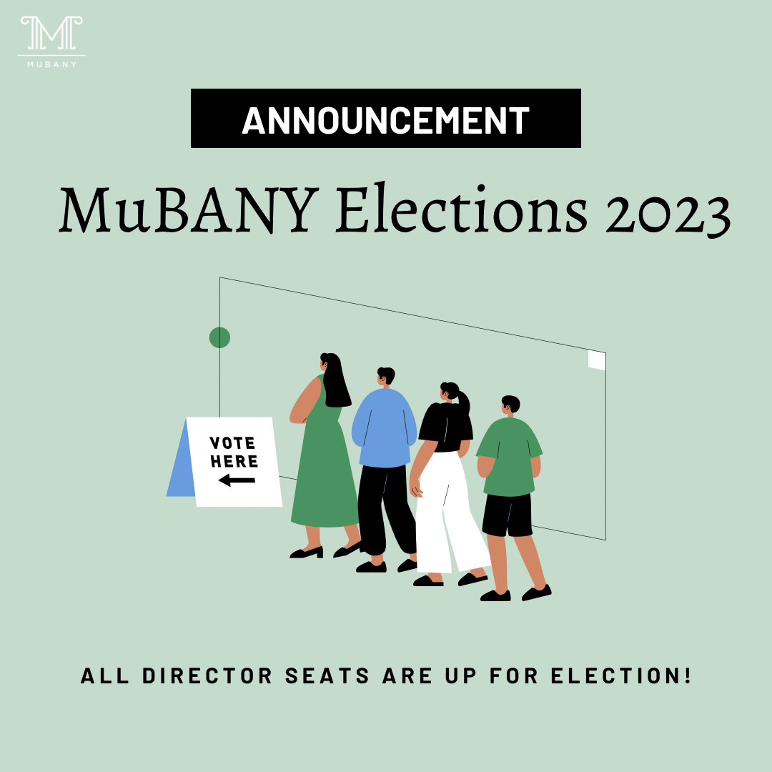 MuBANY 2023 elections flyer