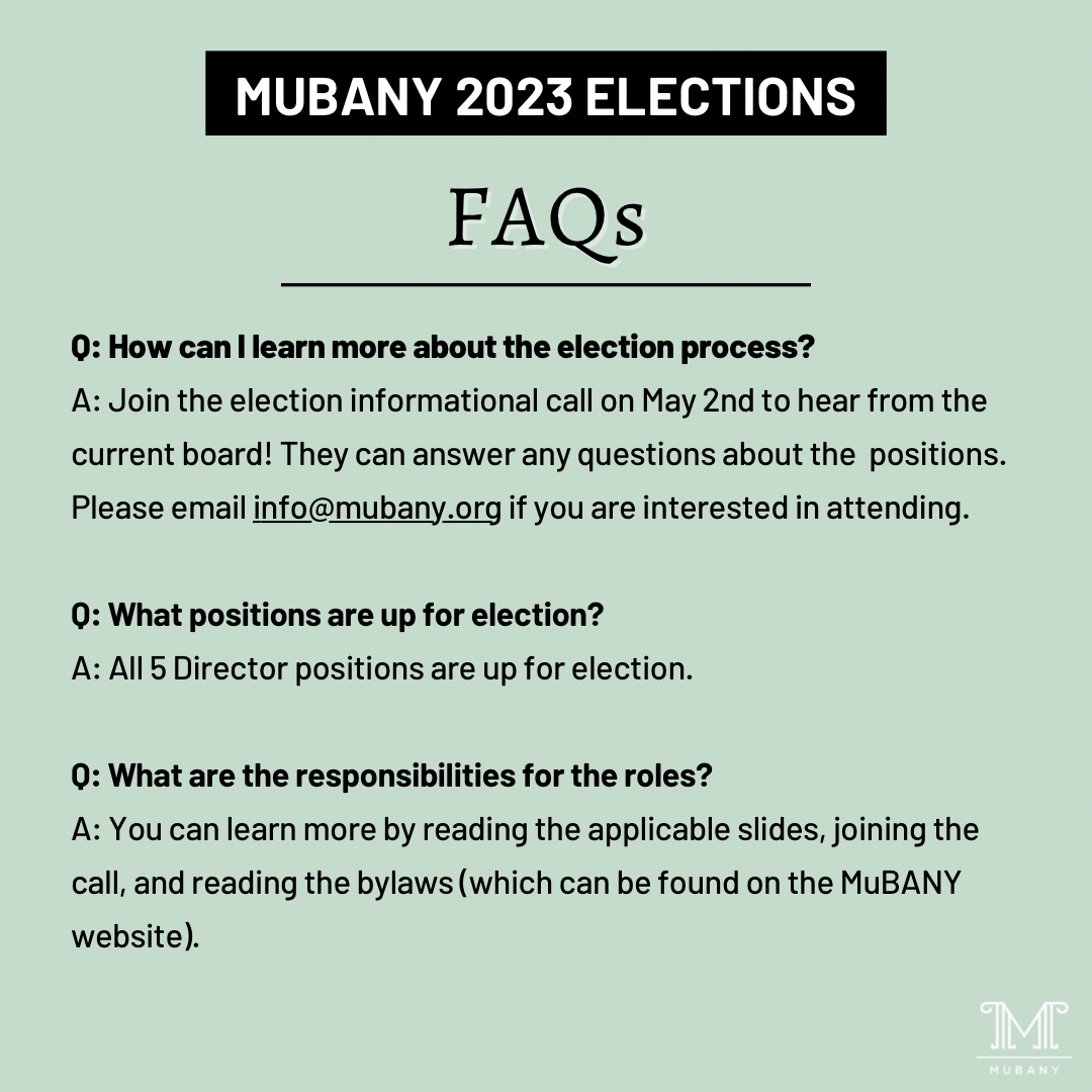 MuBANY 2023 elections FAQ